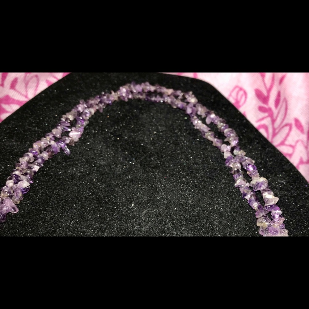 Amethyst Gemstone Chip Necklace - image 6